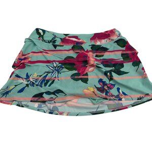 Zelos Floral Print Skort Women's sz Medium Polyester Athletic